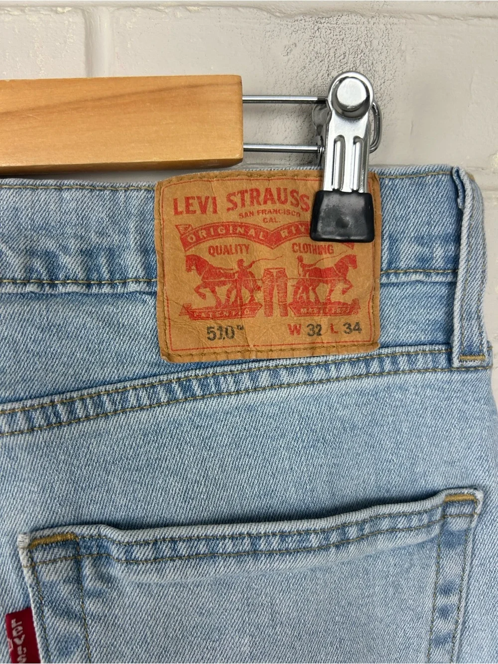 Levi’s Men’s Light Wash Skinny/Slim Jeans Size W32 L34